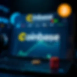 Illustration showcasing Coinbase exchange interface