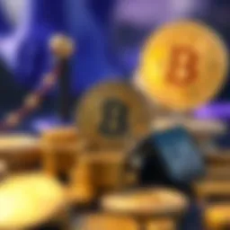 Conceptual illustration of lending in cryptocurrency